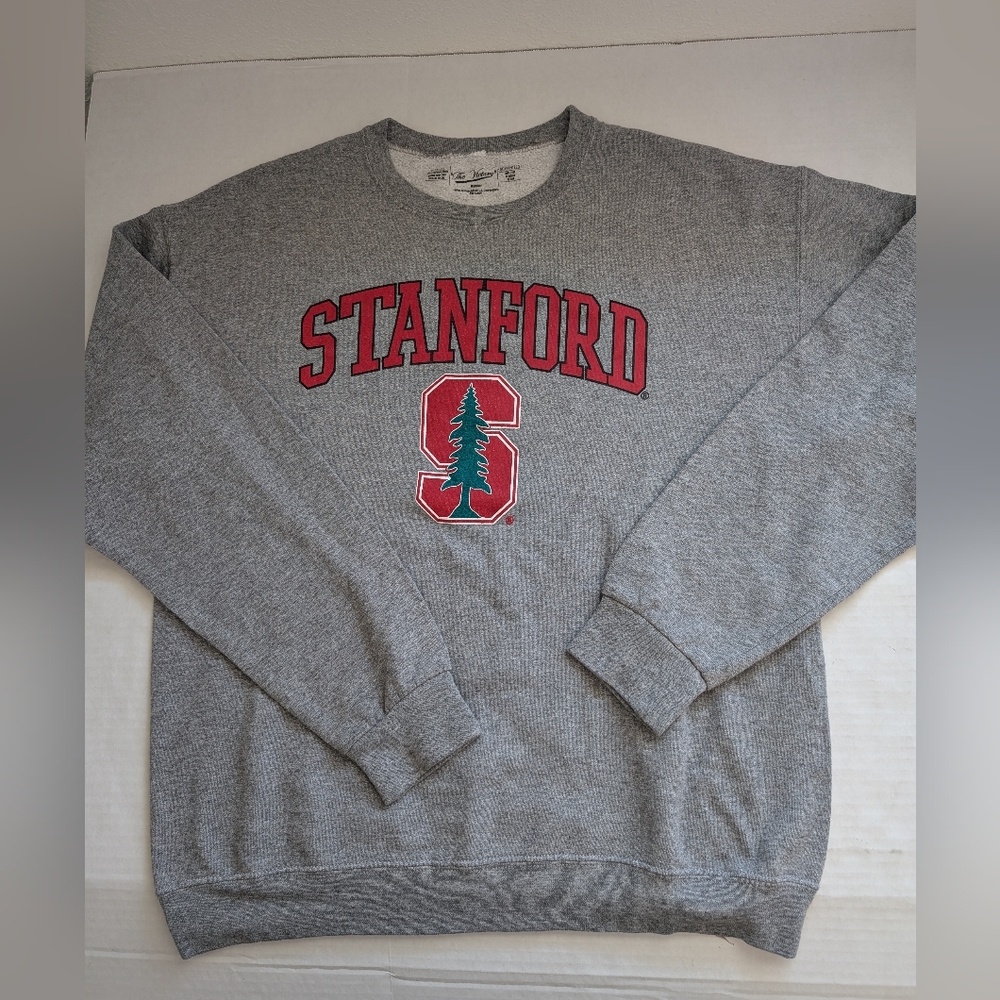 Gray Stanford Men's Sweater The Victory Brand Size Medium Knit Pullover Tree
